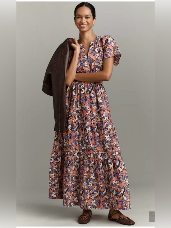 Anthropologie Dresses & Skirts - NWT Anthropologie Somerset Floral Tiered Maxi Dress w/Pockets. Adorable! Size XL